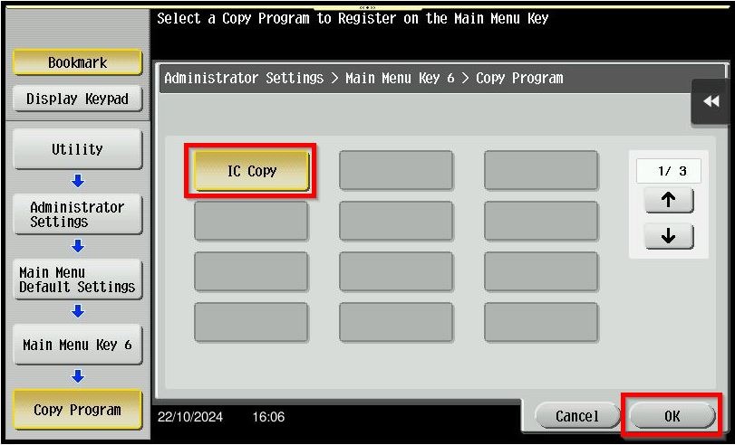 How To Add Shortcut For Copy IC On Photostat Machine Main Panel ...