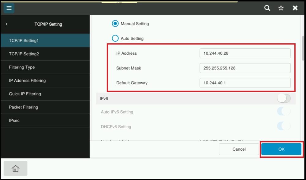 How to Change IP Address on the Machine Control Panel - Konica Minolta+ ...