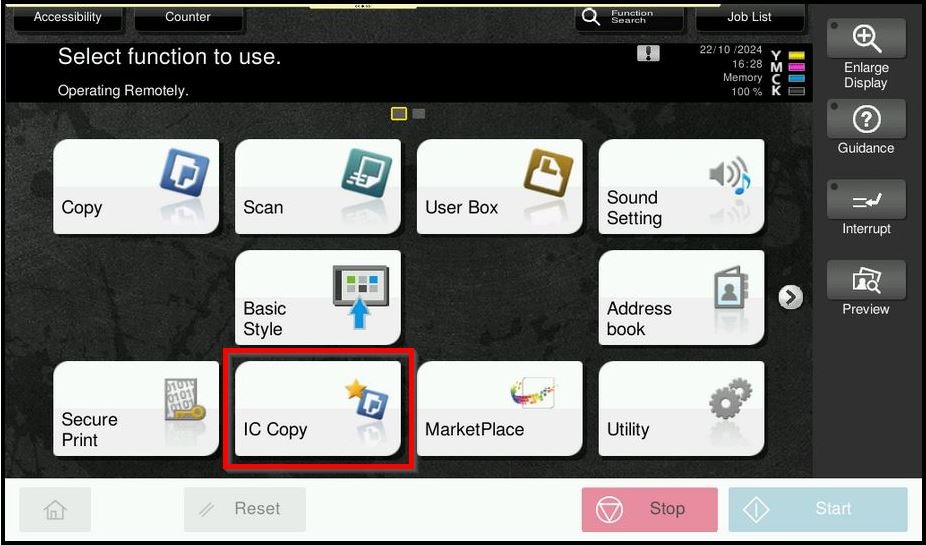 How To Add Shortcut For Copy IC On Photostat Machine Main Panel ...