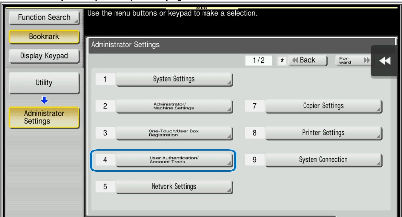 Setup Print without Authentication - Konica Minolta+ Assist