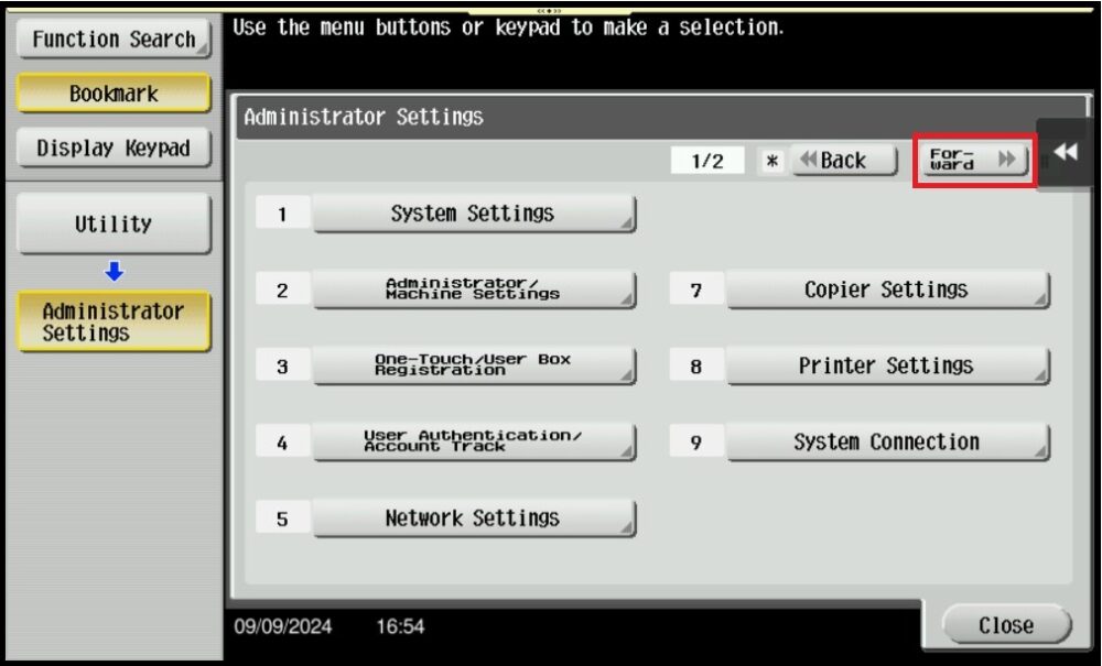 How to Initialize Network Settings on machine - Konica Minolta+ Assist - Router Auto Initializing Settings Tool
