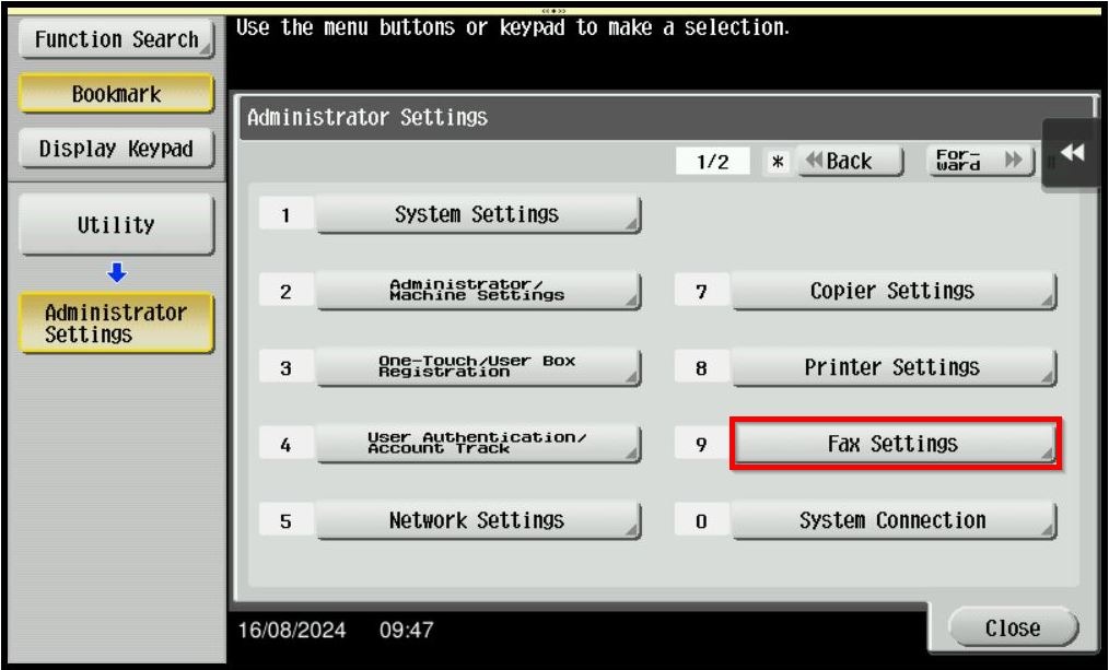 How To Adjust Fax Volume On The Photocopier Machine - Konica Minolta+ ...